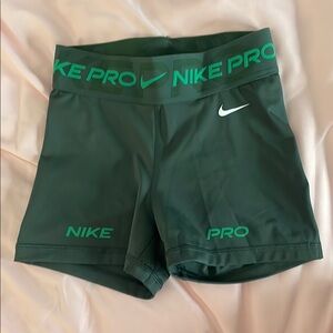 Nike Green Athletic Compression Shorts